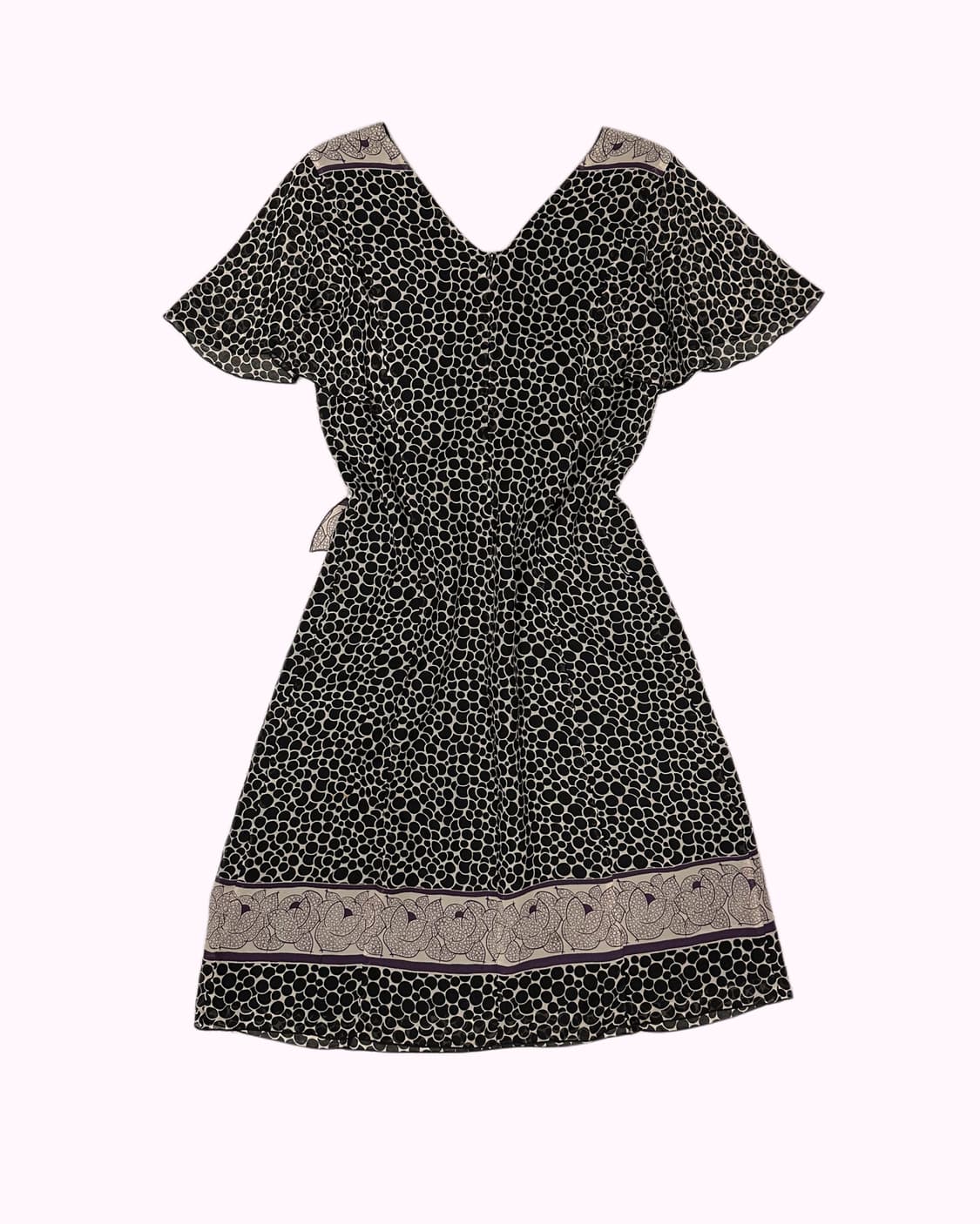 purple pattern ribbon dress 상품이미지5