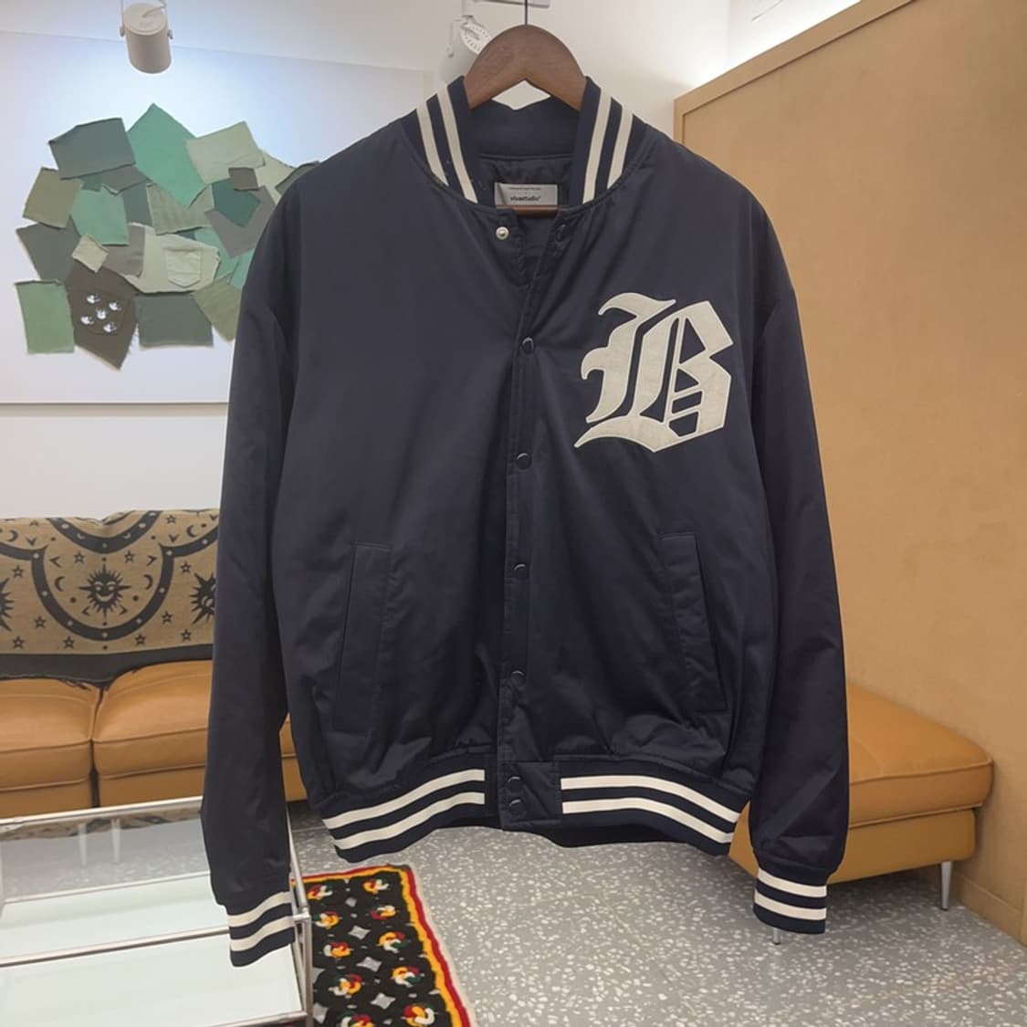 비바스튜디오 올드스쿨 스트릿힙합 스타디움 바시티자켓 L C07884 상품이미지3