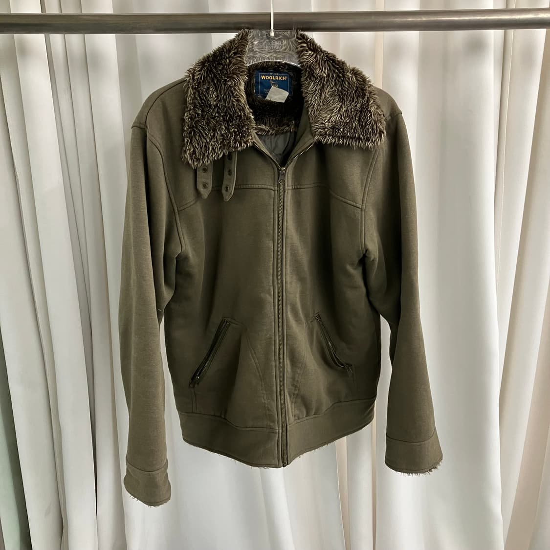 울리치 카키 코튼 퍼 자켓 L 상품이미지1