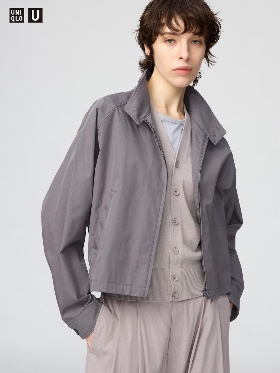 유니클로U/ 코튼블렌드 쇼트블루종/ 3XL 상품이미지3