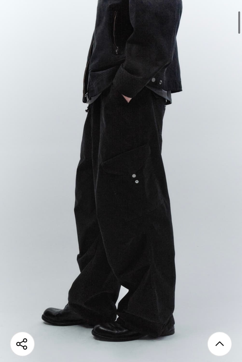 (M) 인사일런스 워시드 플라이트 카고 팬츠 BLACK 판매 상품이미지3