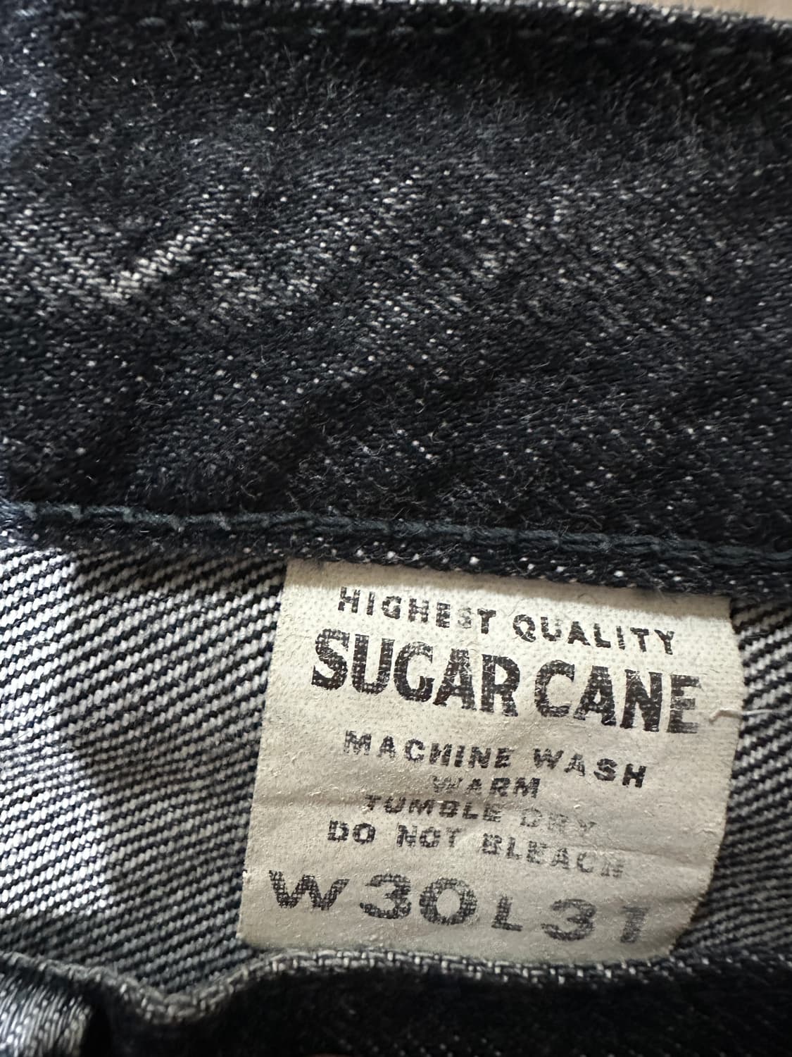 [30]슈가케인 1947 블랙 하드워시 데님 상품이미지4