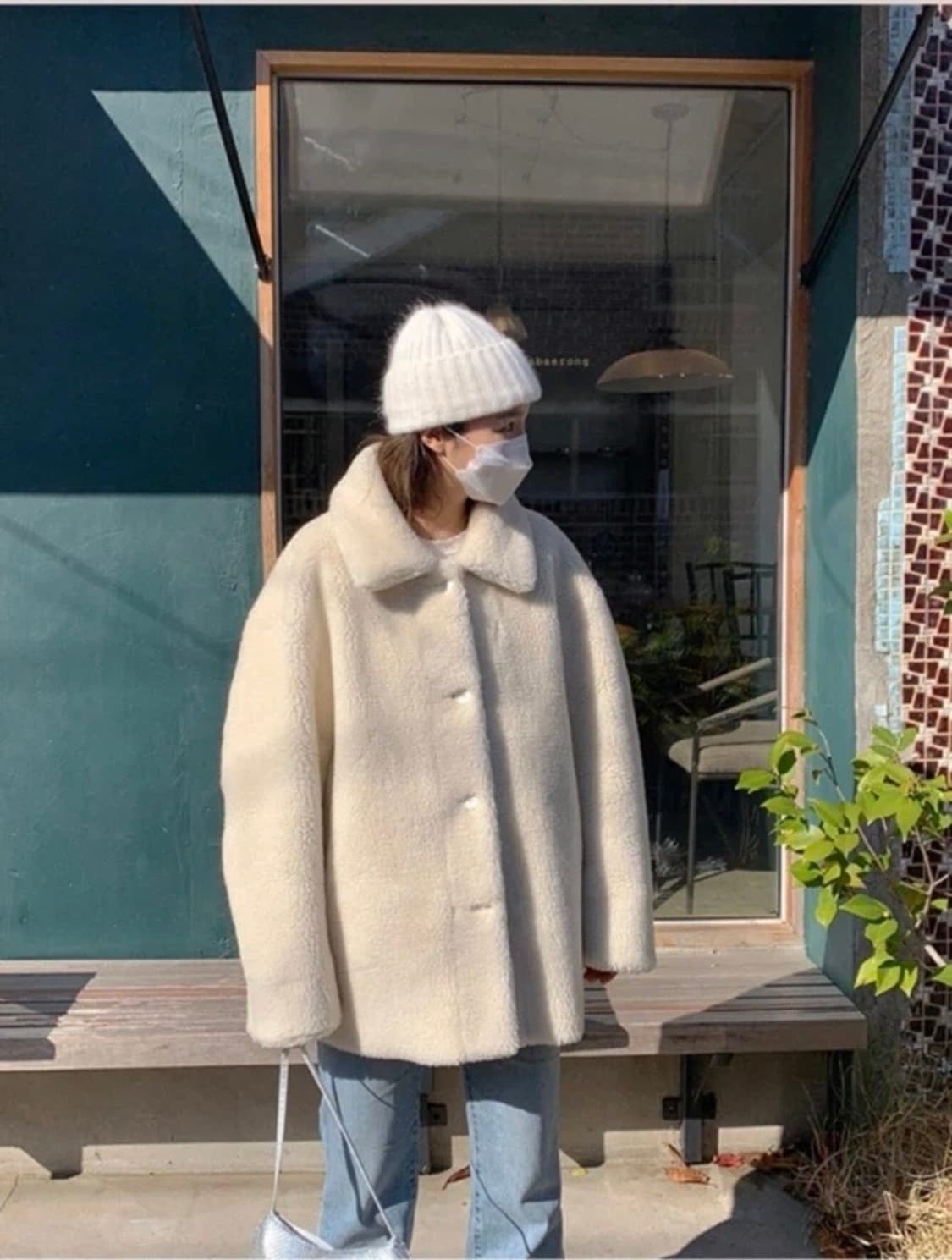 메이비베이비 디어리스트 양털 무스탕 뽀글이 퍼 자켓 상품이미지4