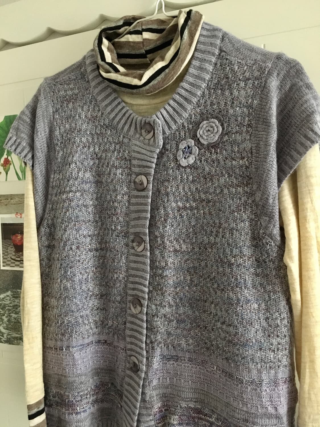 일본빈티지 하구미 스즈코 모리걸 히피 보카시 아오이유우 레이어드 코디세트 상품이미지5