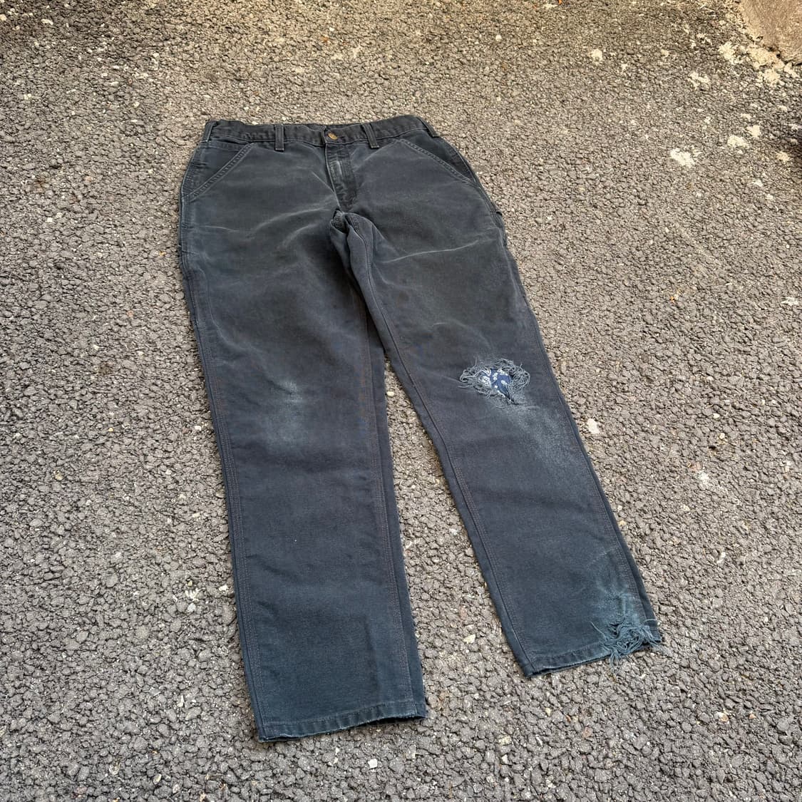 빈티지 칼하트 B11 BLK 싱글니 카펜터 팬츠 상품이미지3
