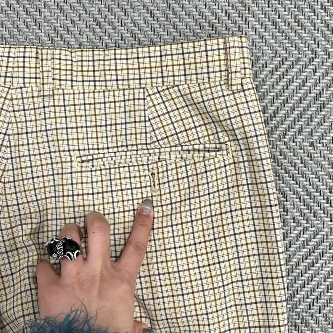 입생로랑 체크 슬랙스 v0980 상품이미지6