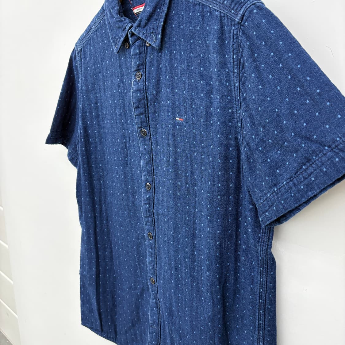타미힐피거 네이비 도트 반팔 셔츠 남m 상품이미지4