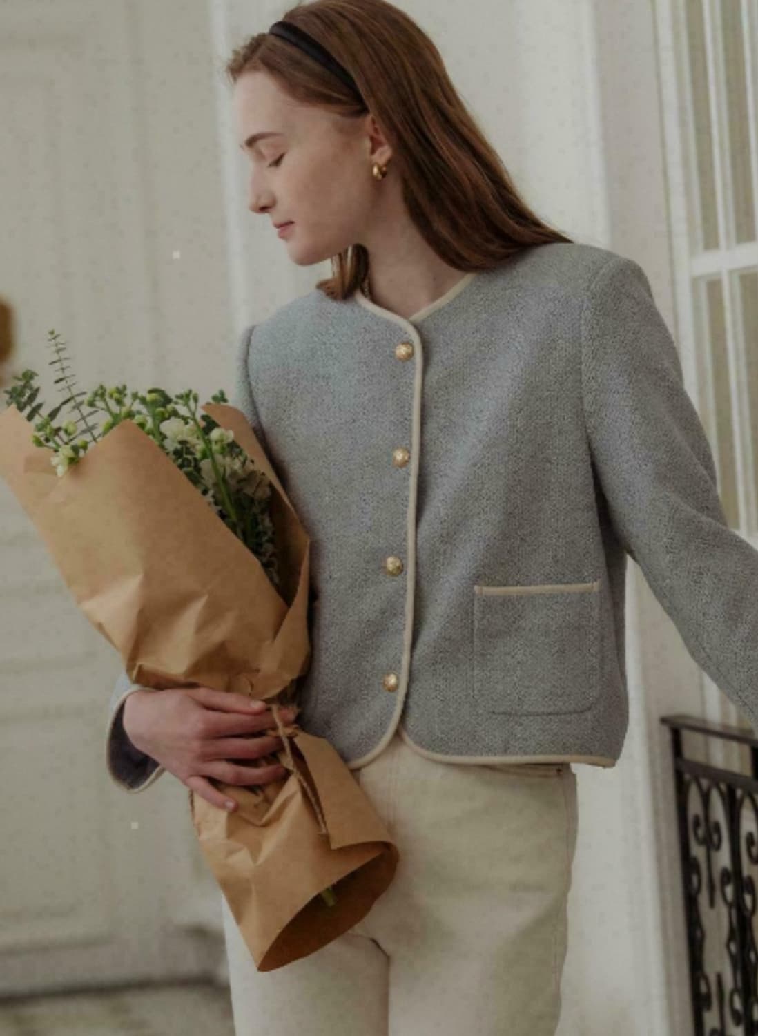 틸아이다이 내추럴 트위드 자켓55 66 상품이미지1