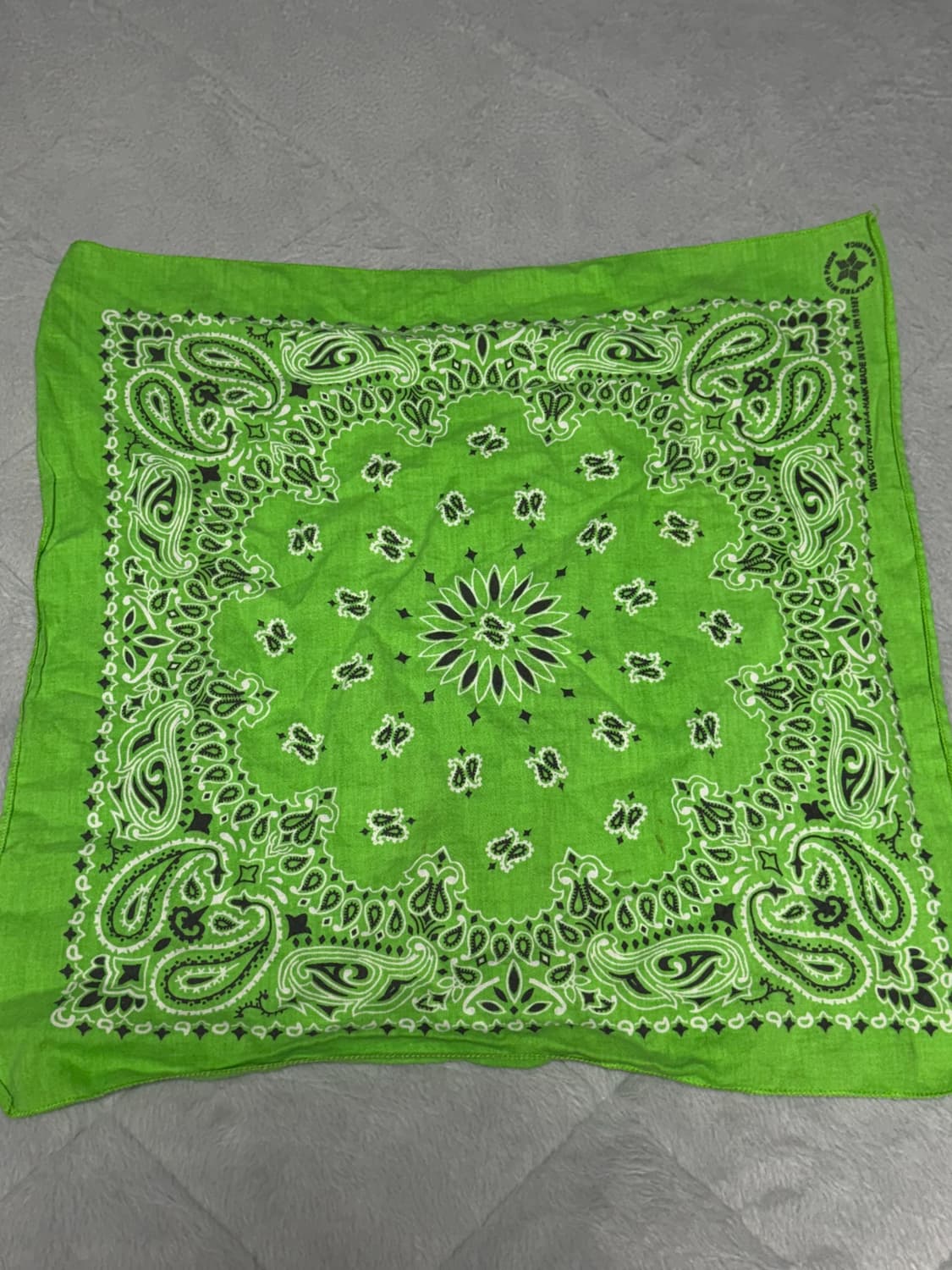 미국빈티지 반다나 스카프 라이트그린 상품이미지2