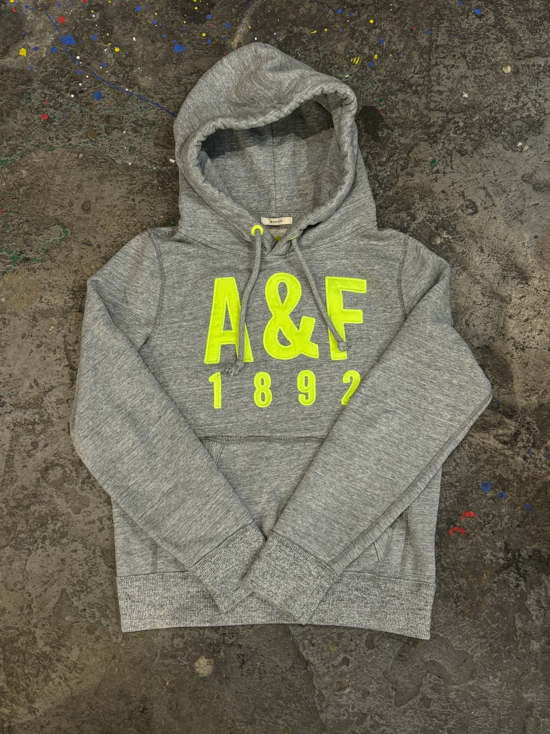 아베크롬비 그레이 네온 후드티 상품이미지6