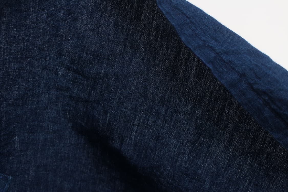 KBF  Indigo Linen Short Vest 상품이미지10