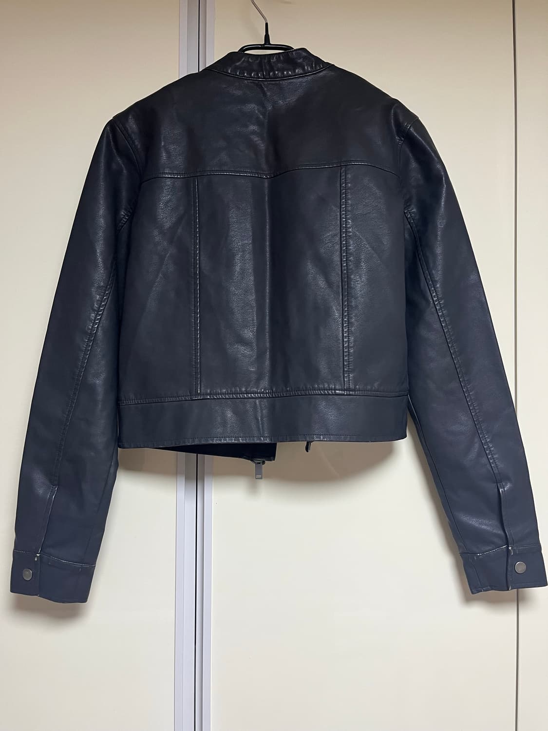 블랙업 faux 레더 자켓 M 새상품 상품이미지5