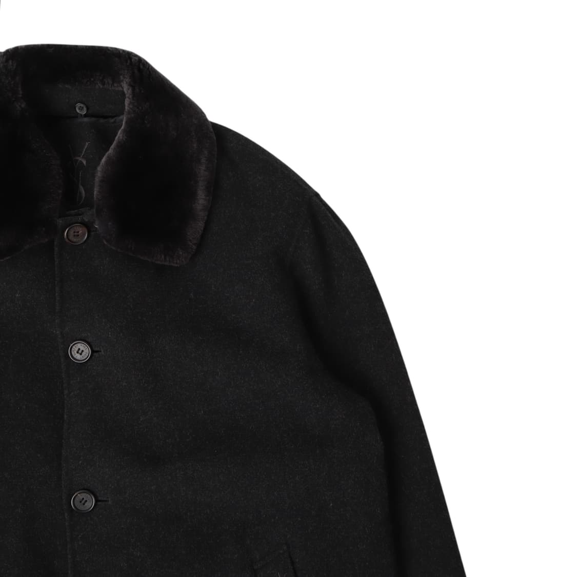 입생로랑 시어링 울 캐시미어 하프 코트 상품이미지3