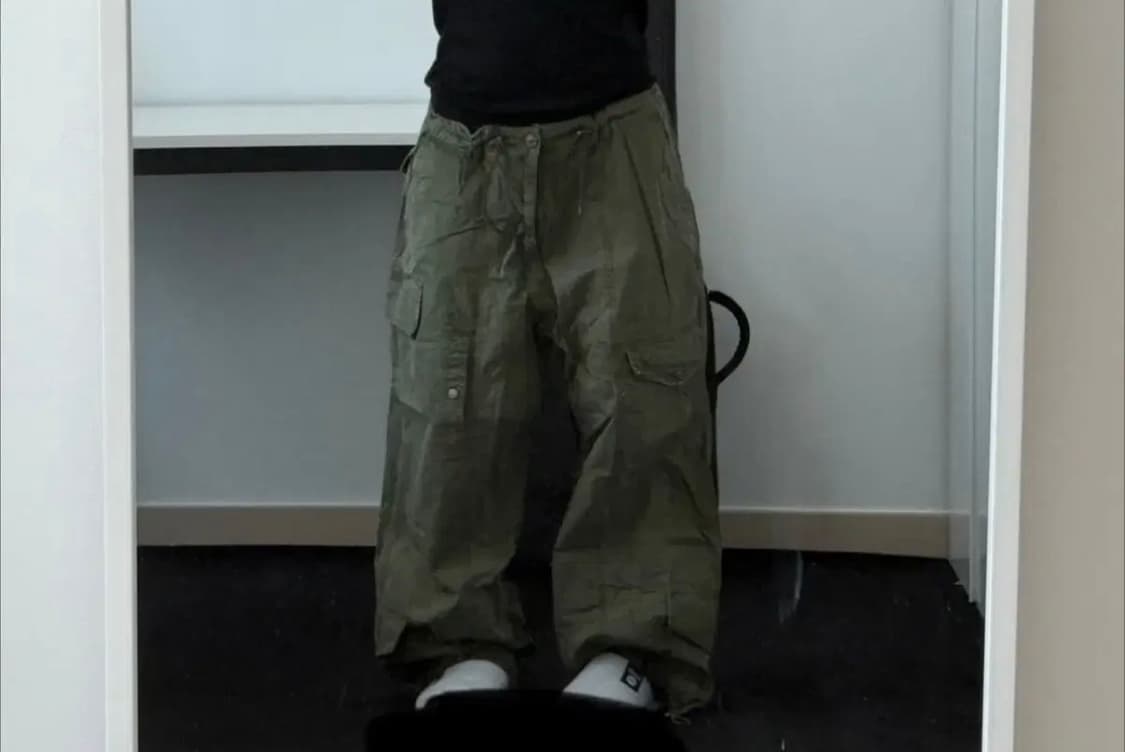 빈티지 와투케 와이드 카고팬츠 와걸 큐빈 오공이 파우닝 상품이미지2