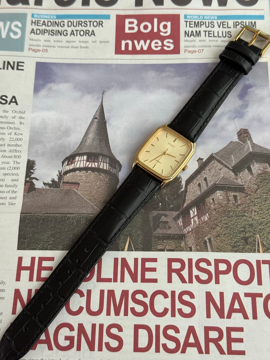 세이코 Seiko 쿼츠 스피릿 스퀘어 골드 상품이미지2