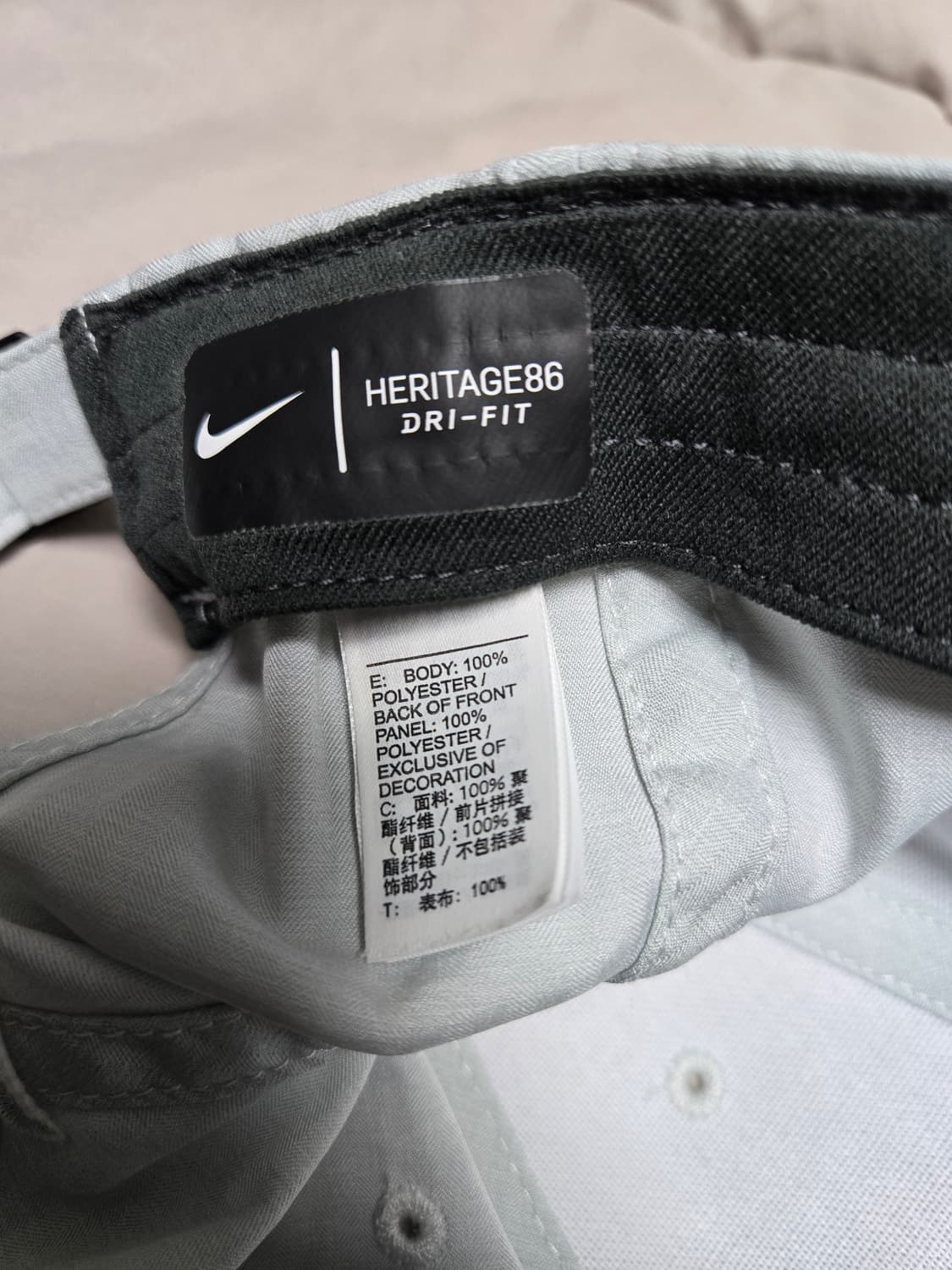 
나이키 드라이핏 그레이 헤리티지86  러닝 골프 볼캡 상품이미지4