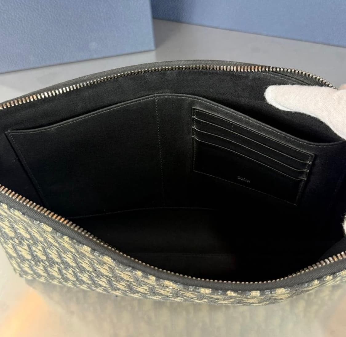 [리오브] 디올 오블리크 A4 자카드 지퍼 클러치 상품이미지4