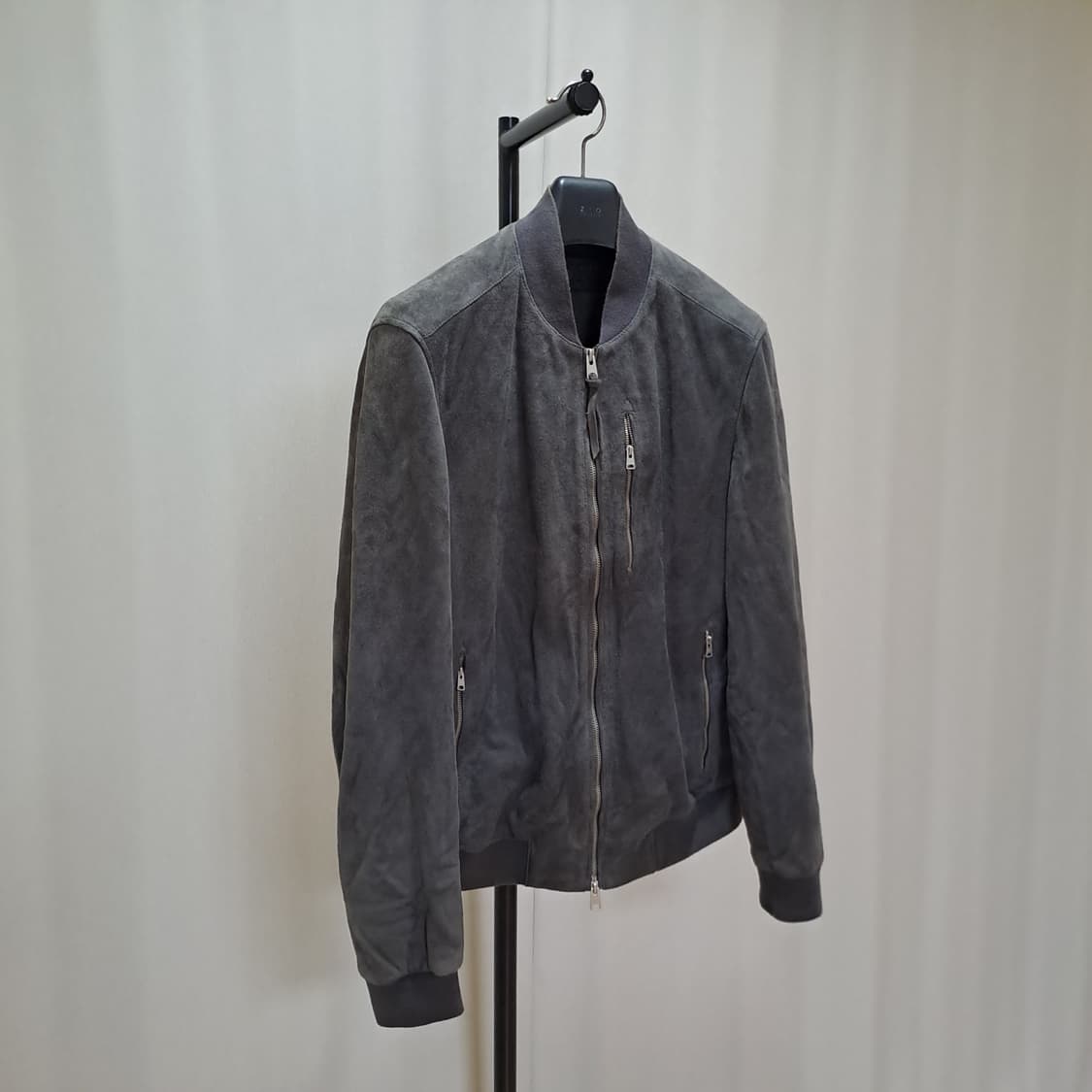 (택포) 올세인츠 고트스킨 스웨이드 블루종 XL A676 상품이미지3