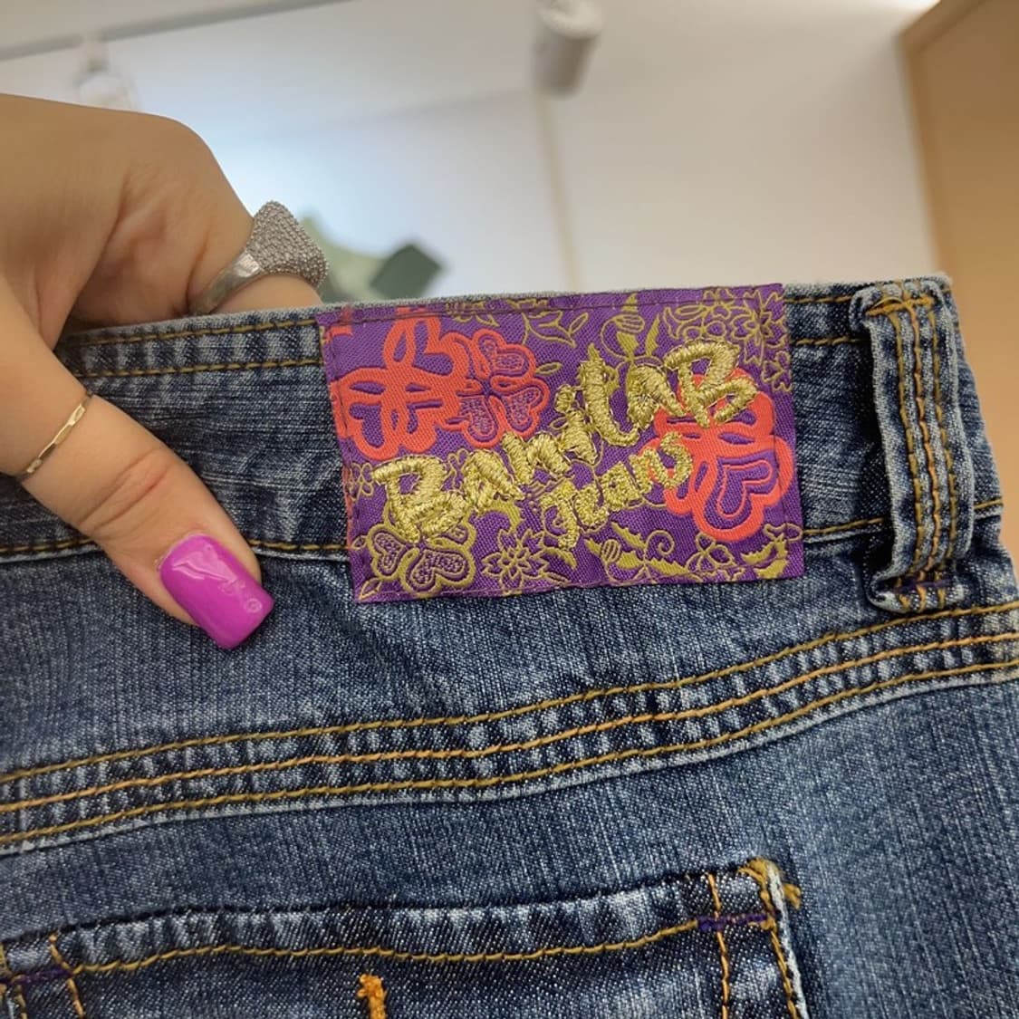 바닐라비 올드스쿨 Y2K 카고팬츠 데님 와이드팬츠 27인치 C06627 상품이미지5