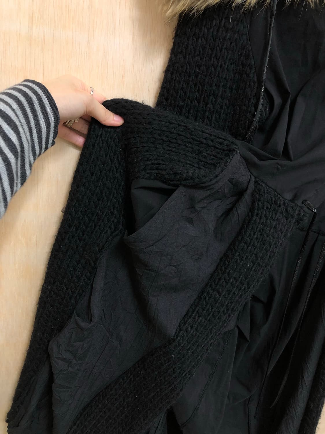 [직수입] 빈티지 퍼 칼라 울 가디건 코트 상품이미지6
