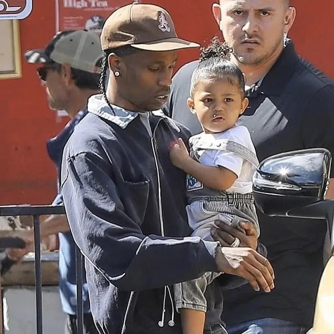 빈티지 FDJC 소방서 데님패치 하프집 스웻셔츠 상품이미지1