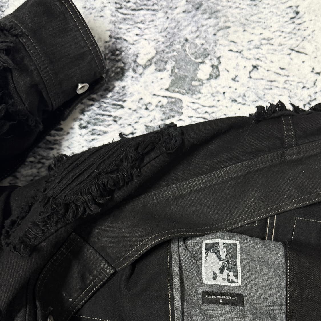 (국문탭) 릭오웬스 점보 디스트레스드 트러커 S 상품이미지4