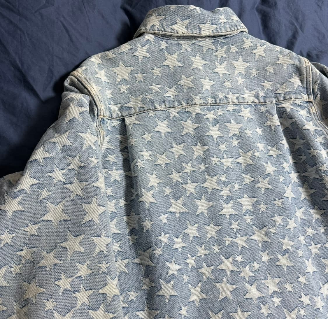 (M) ERL 이알엘 스타 패턴 데님 셔츠 + 반바지 상품이미지5