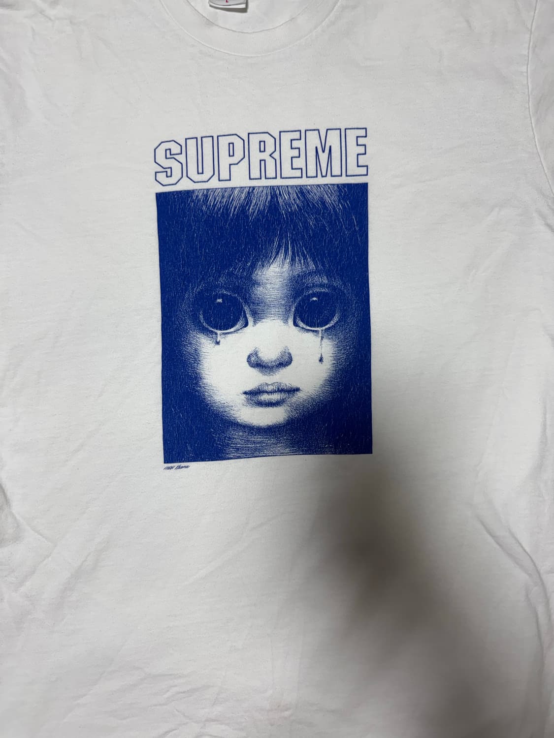 슈프림 x 마가렛 킨 티어드롭 티셔츠 화이트 - 24SS 상품이미지1