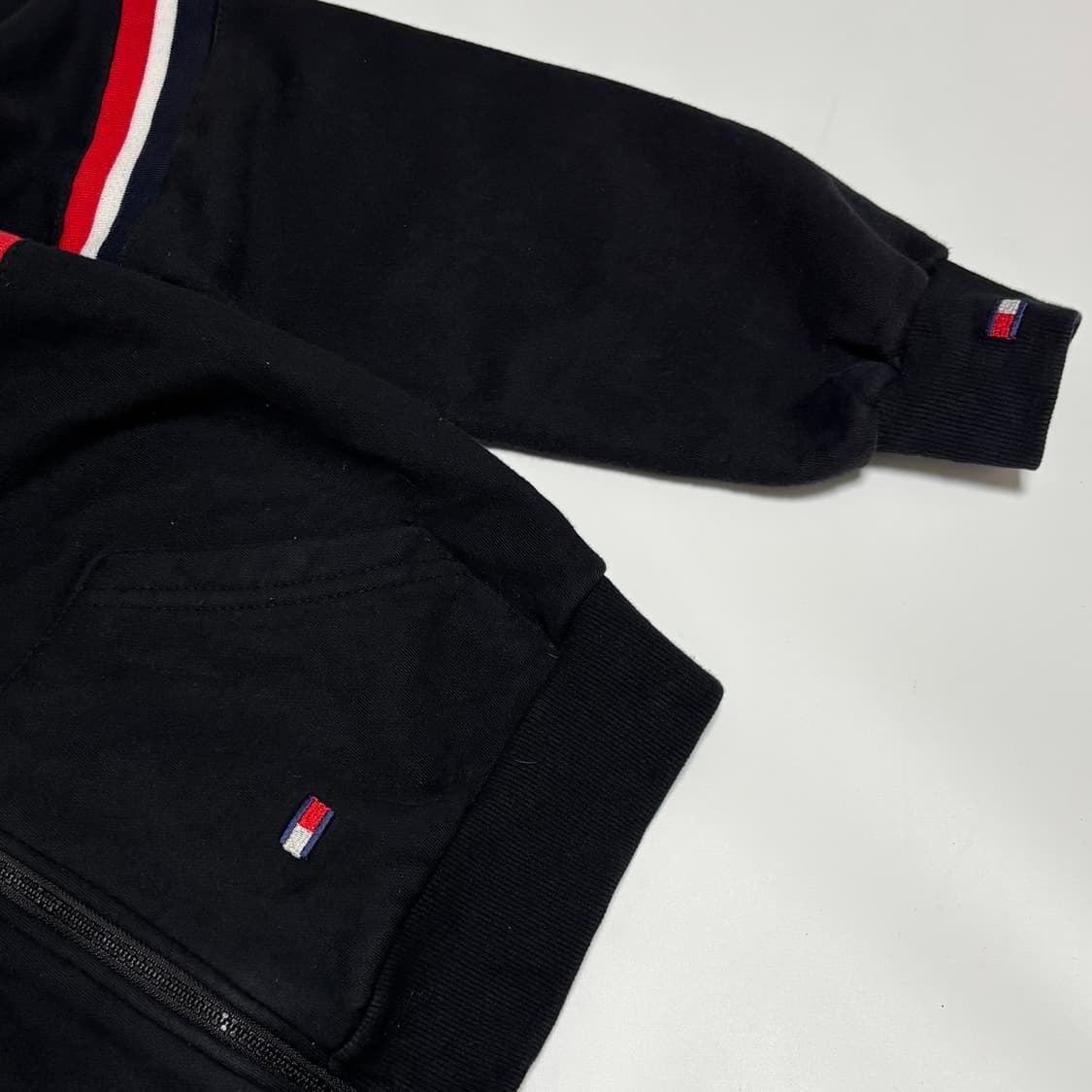 타미 걸 빈티지 90s 라인 배색 후드 집업 상품이미지3