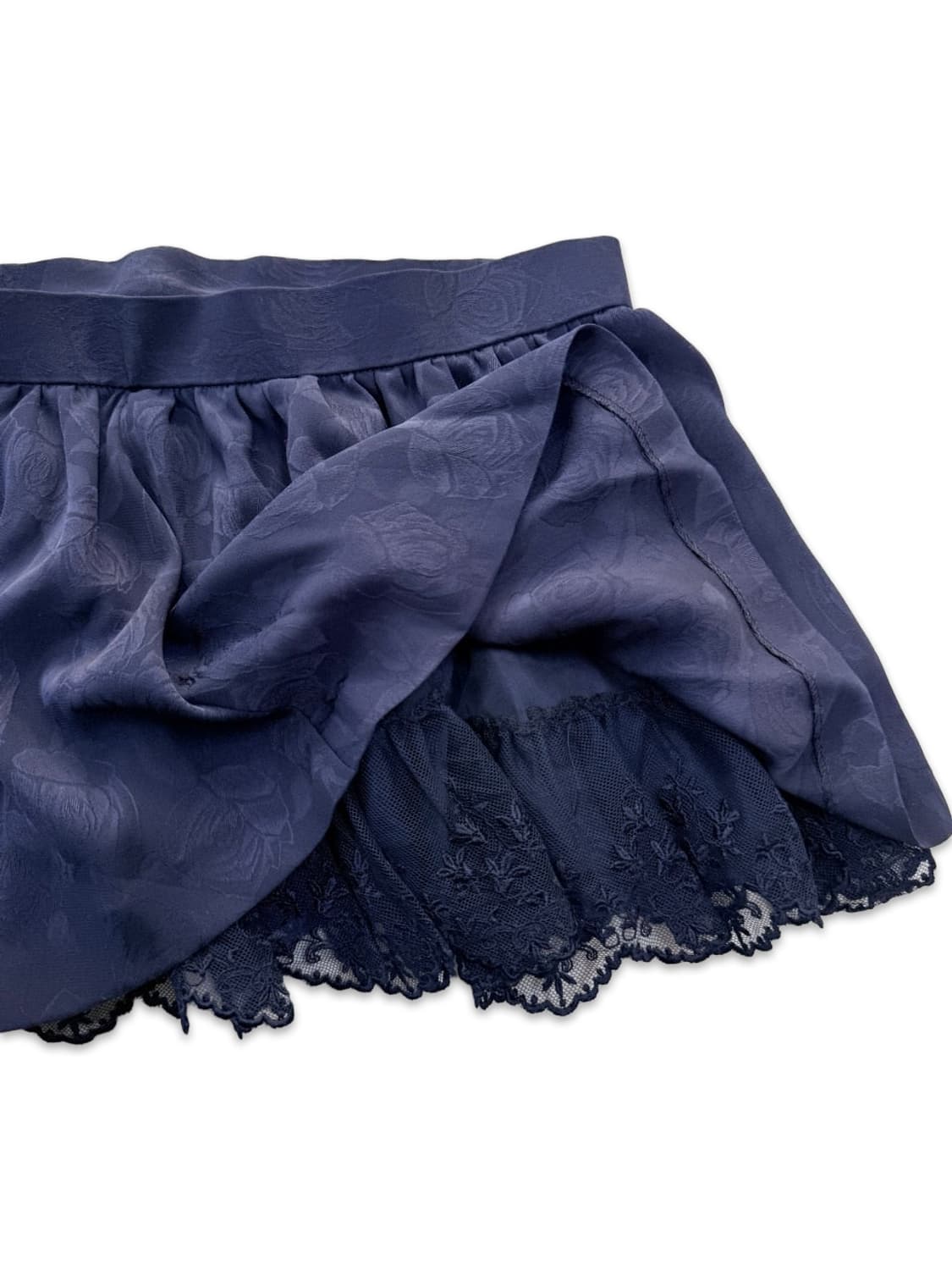 빈티지 딥블루 레이스 레이어드 스커트 상품이미지3