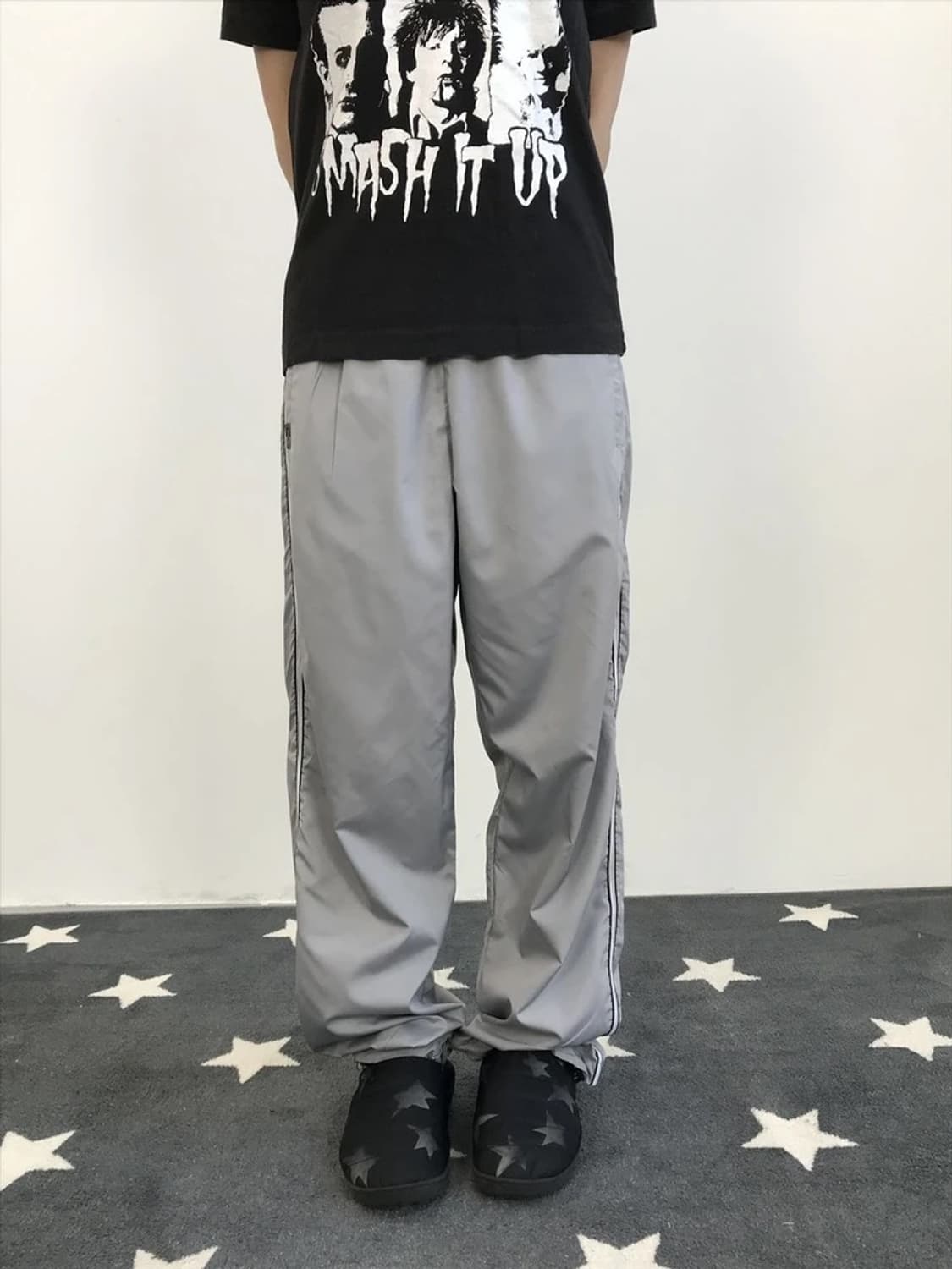 Adidas Grey 3 Stripe Woven Track Pants 상품이미지2