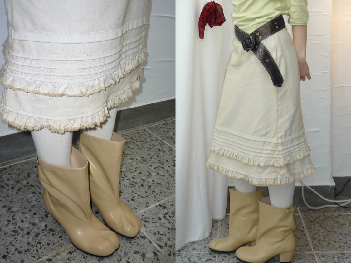 Angel ruffle midi skirt 상품이미지1