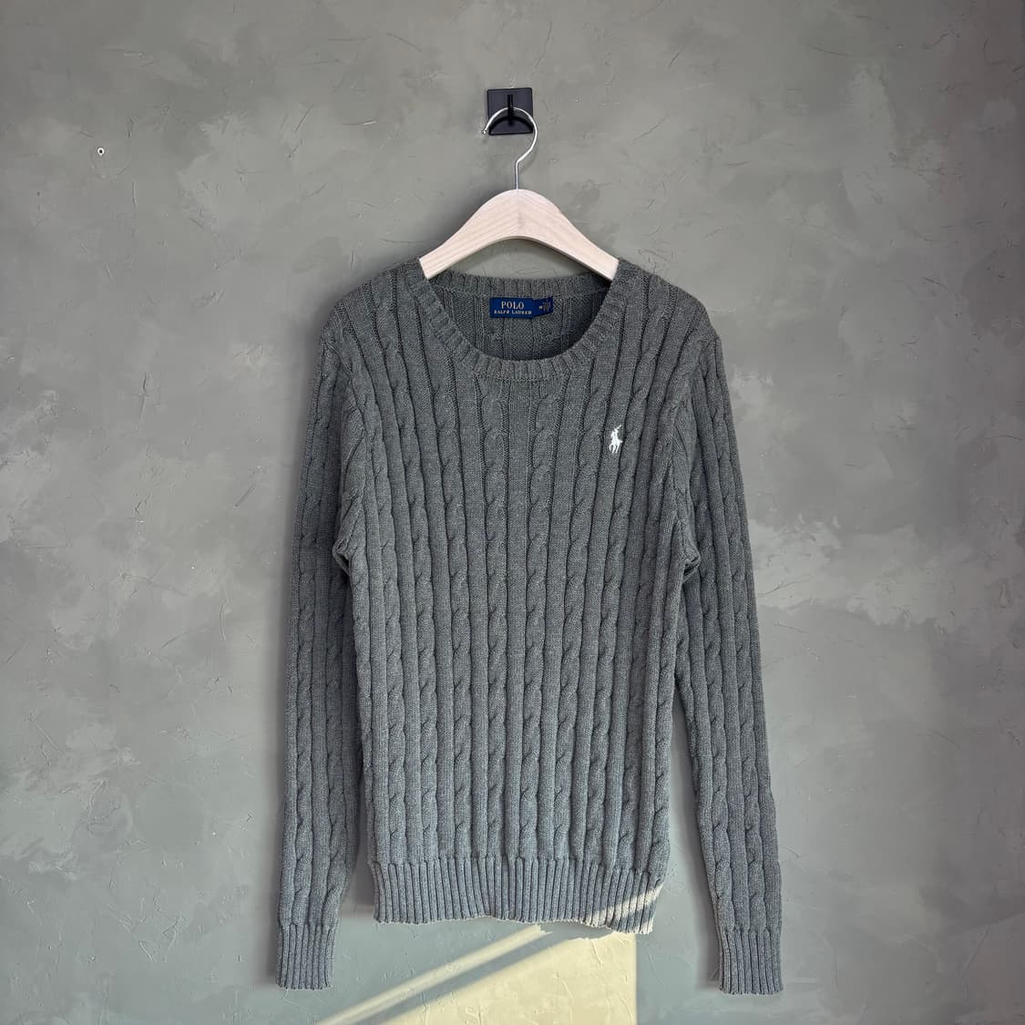 폴로 랄프로렌 꽈배기 니트 그레이 상품이미지1