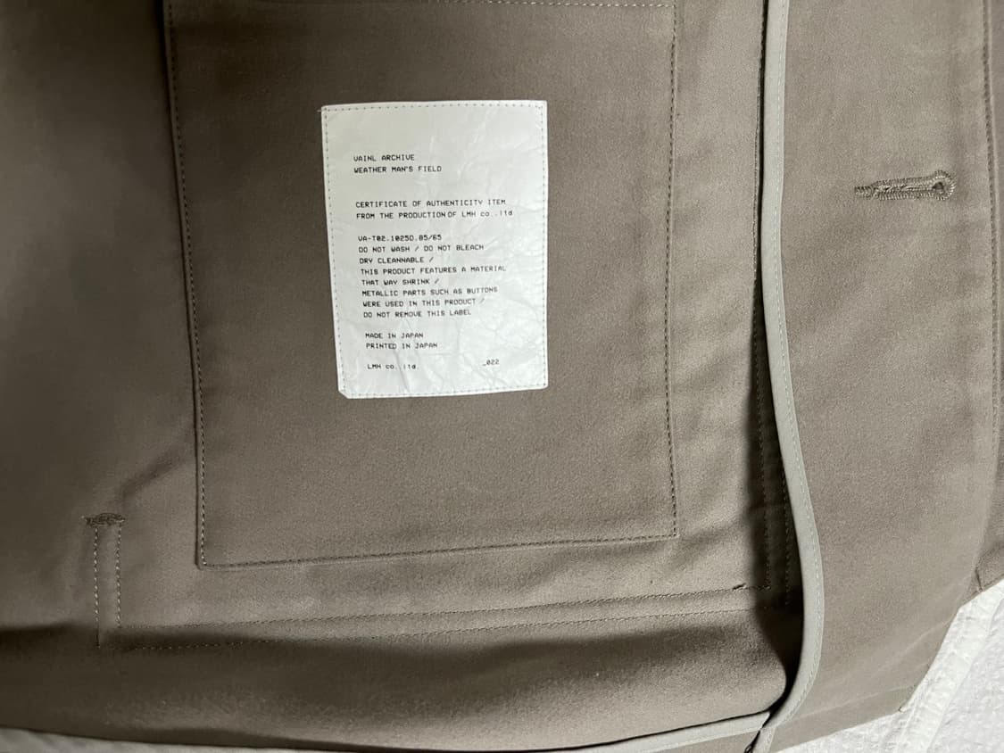 (L)바이닐아카이브 Vainl Archive 몰스킨 커버올 자켓 상품이미지9