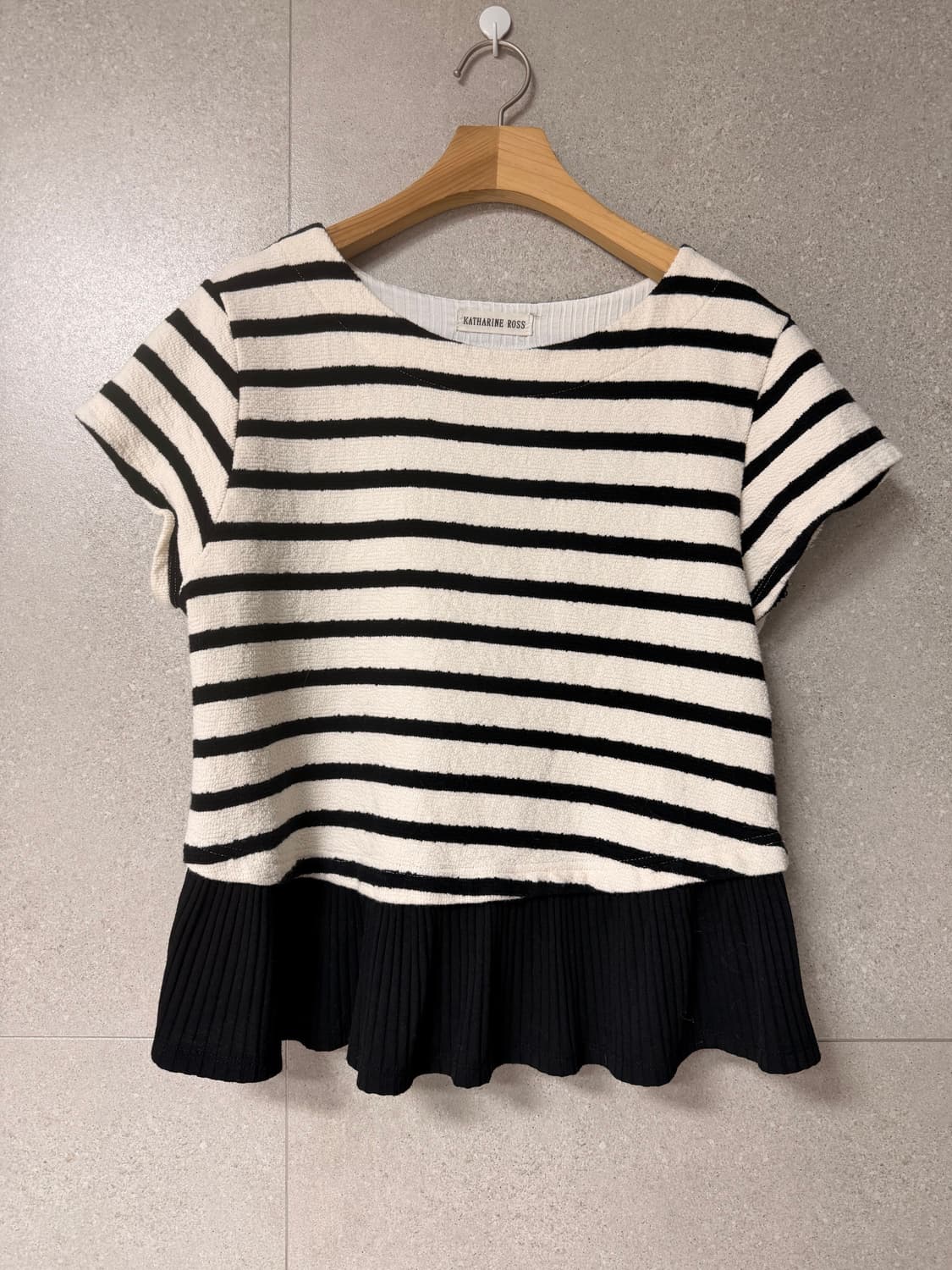 캐서린로즈 스트라이프 캡소매 프릴 일본브랜드 상품이미지1