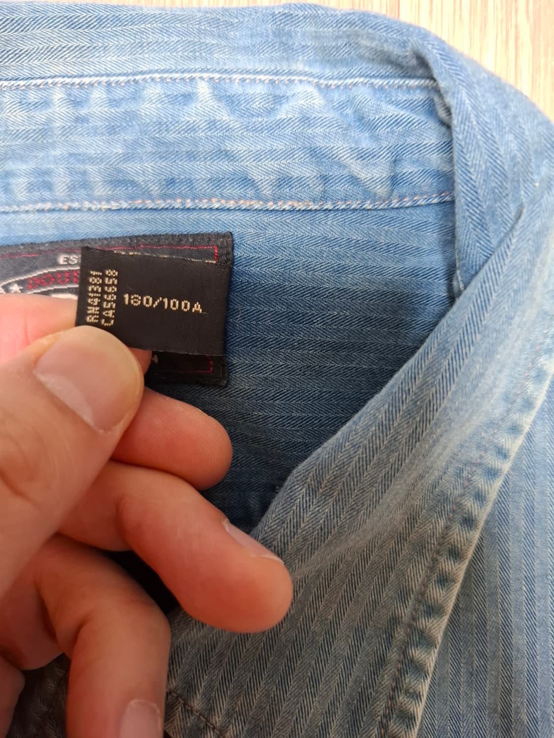 L 더블알엘 인디고 헤링본 트윌 워크 데님 셔츠 남방 상품이미지3