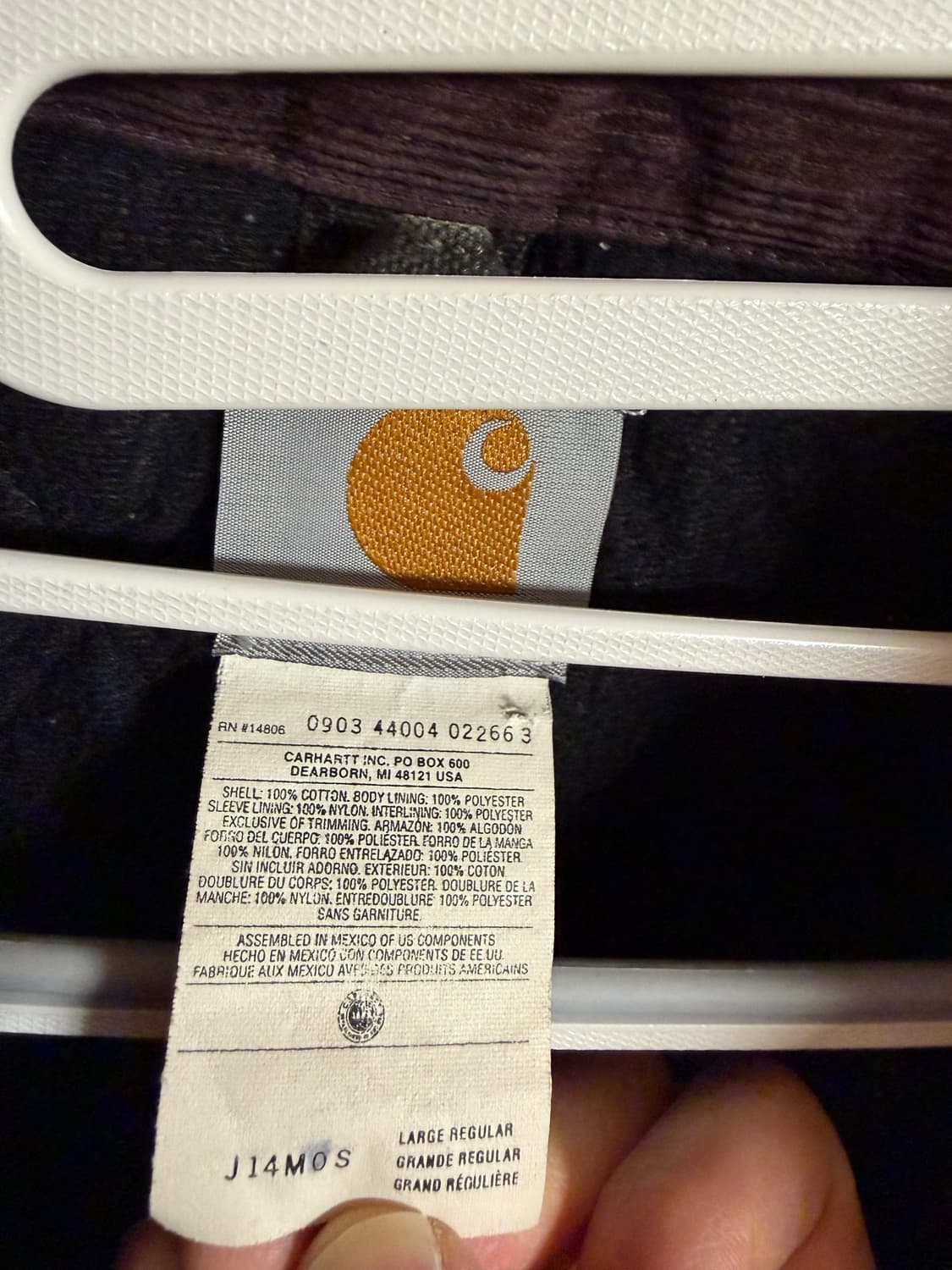 칼하트 j14 mos 구형 산타페 자켓 L 상품이미지10
