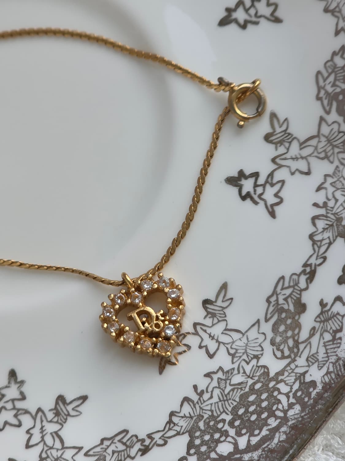 디올 하트 큐빅 dior 로고 금장 팔찌 상품이미지1