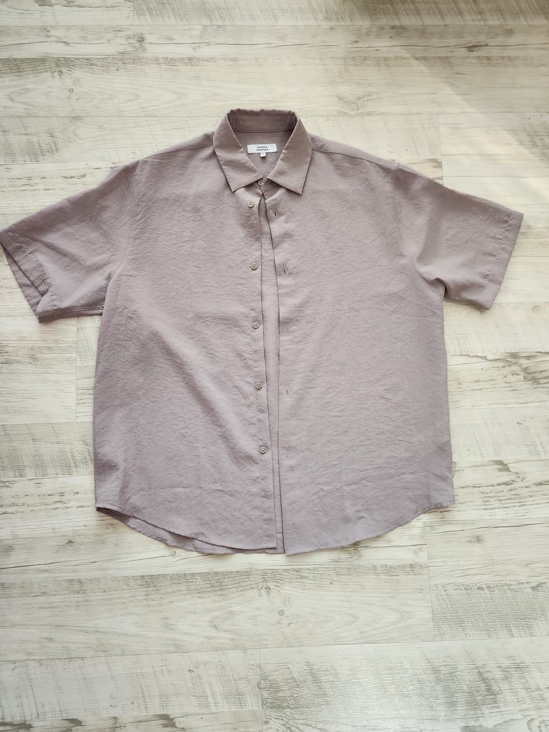 무신사 스탠다드 린넨라이크 오버핏 반팔 셔츠. M(100~105)사이즈 상품이미지1