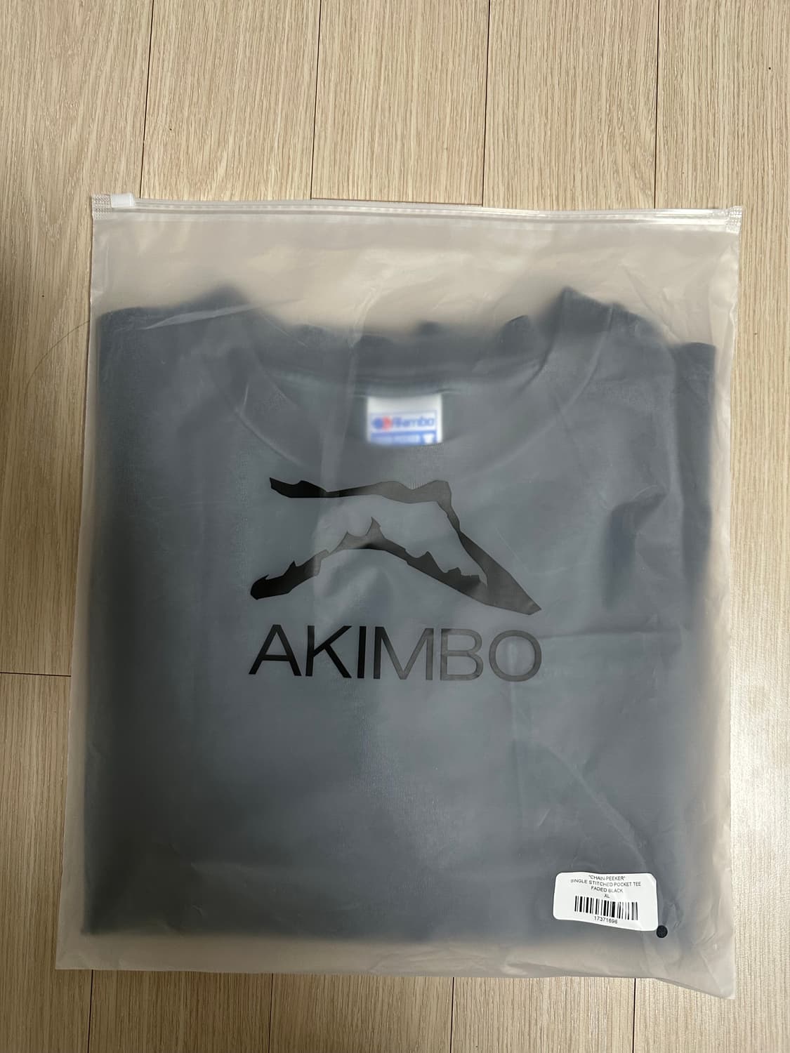 아킴보 클럽 포켓 티 페이디드 블랙 XL 상품이미지2