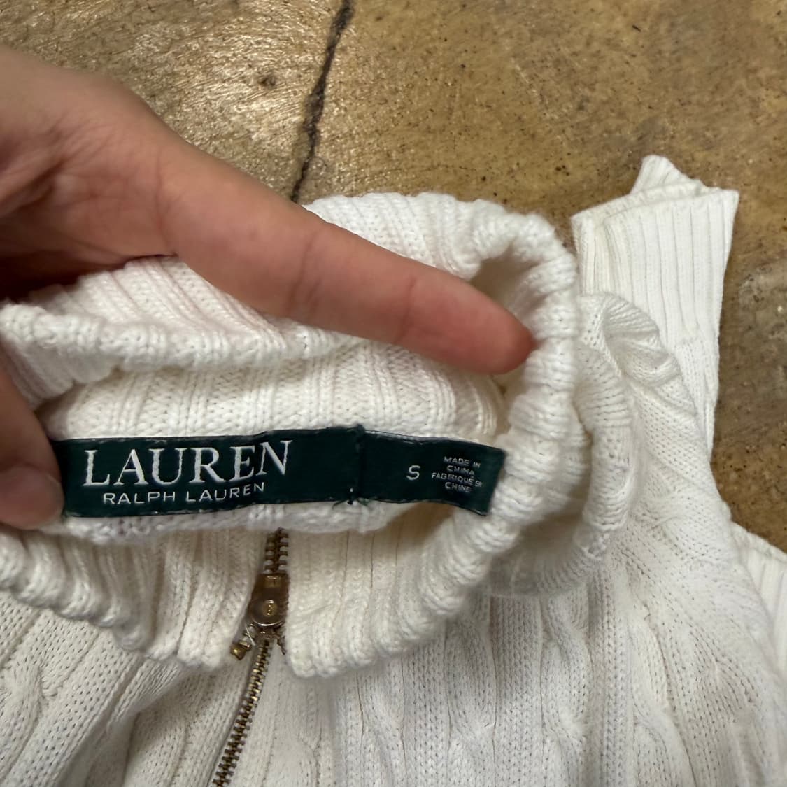 폴로 랄프로렌 꽈배기 니트 집업  상품이미지5
