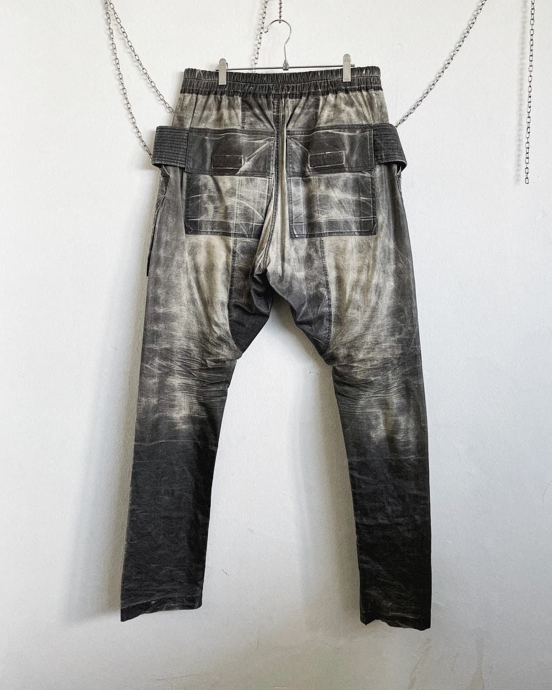 릭오웬스 왁스코팅 크리치 카고팬츠 상품이미지5