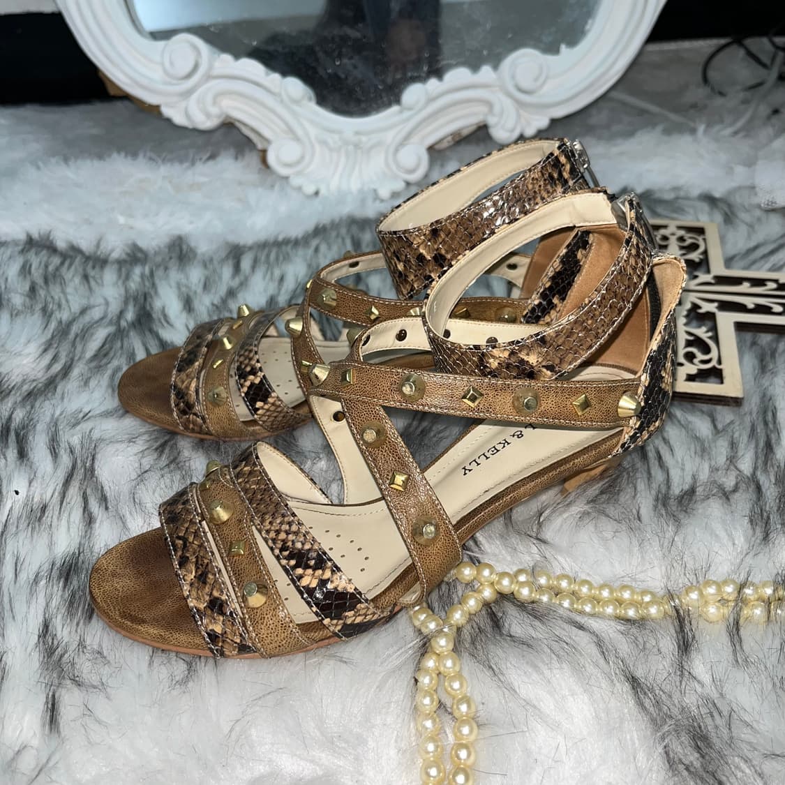 빈티지 파에톤 스터드 샌들힐 상품이미지5