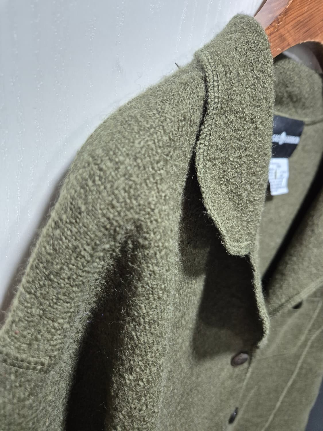 (세일)VTG.SAG HARBOR 올리브카키 압축울 가디건자켓 상품이미지4