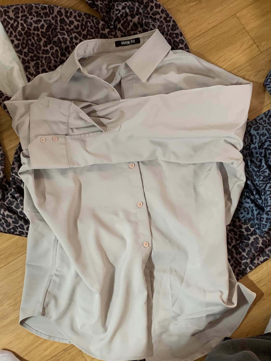 드로우핏 오버사이즈 히든 미니멀 셔츠 L 상품이미지3