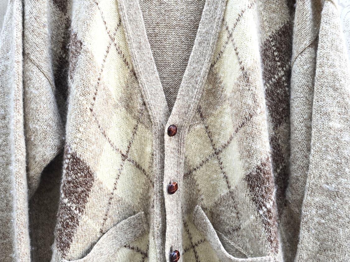 90s 아가일 셔틀랜드 울 100% 영국산 상품이미지4