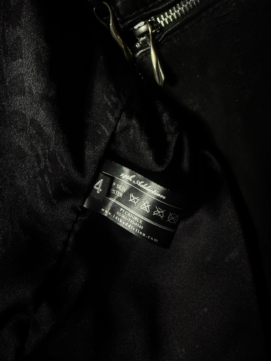 14th Addiction Cross-Zip Leather Jacket  상품이미지6