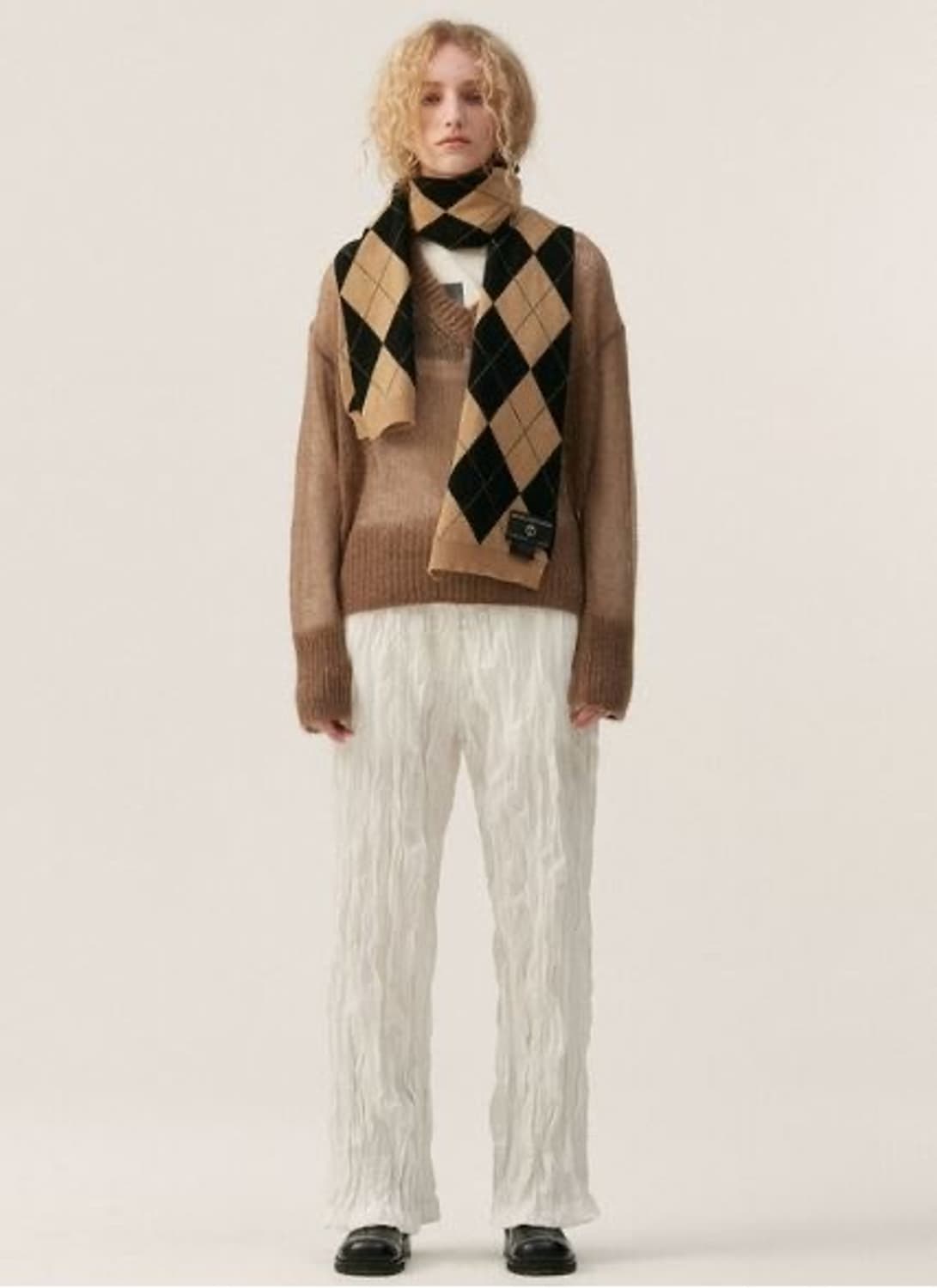 더오픈프로덕트(오픈 yy) 아가일 머플러 새상품 상품이미지2