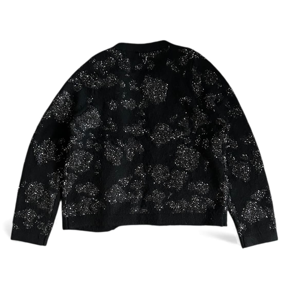 Vintage Black Glitter Knit Cardigan 상품이미지3