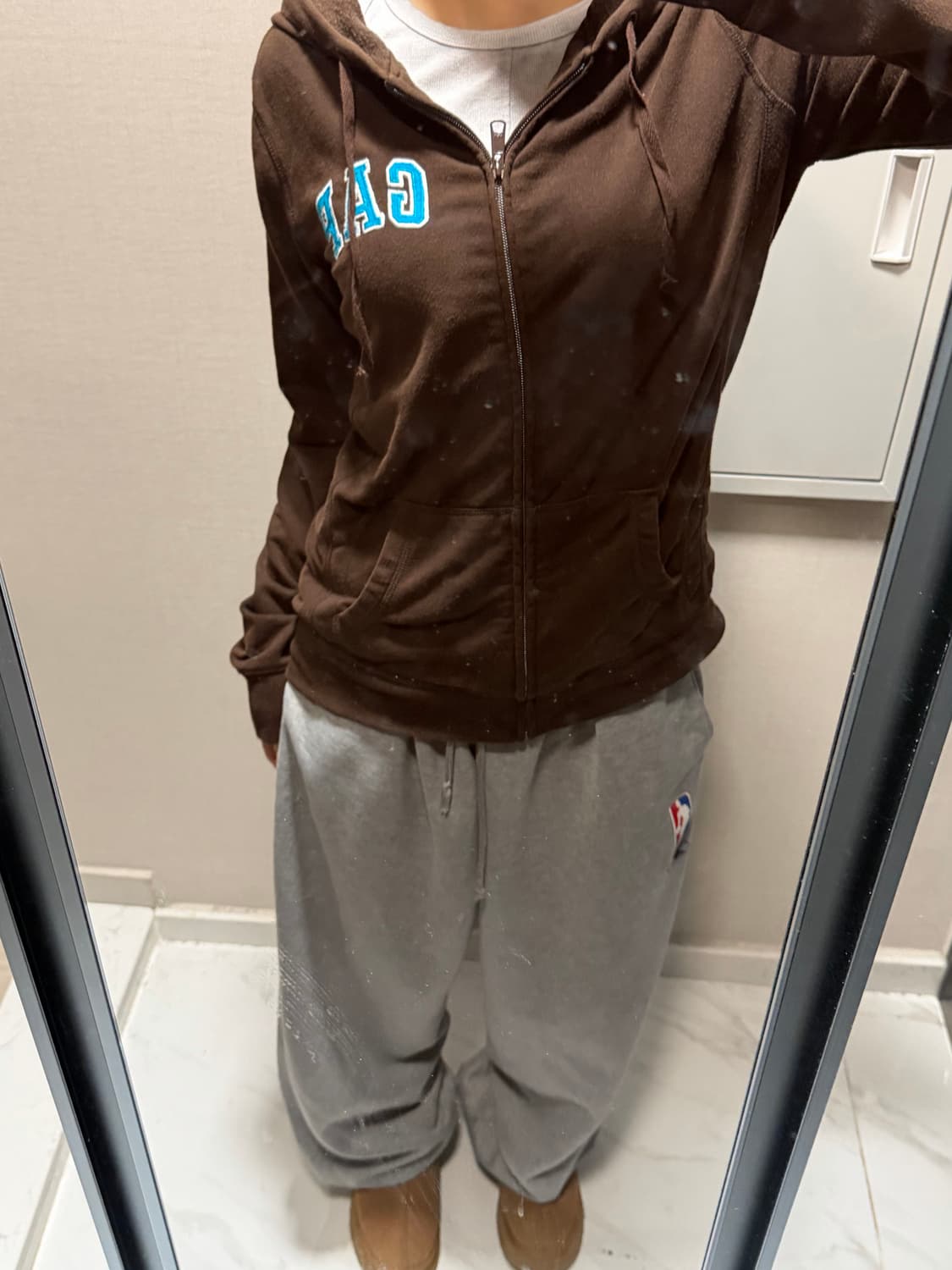 갭 브라운 후드집업 m  상품이미지1